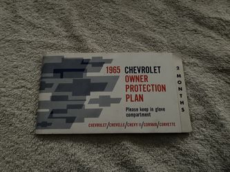 Nineteen Sixty Five Chevrolet Owners Protection Plan 