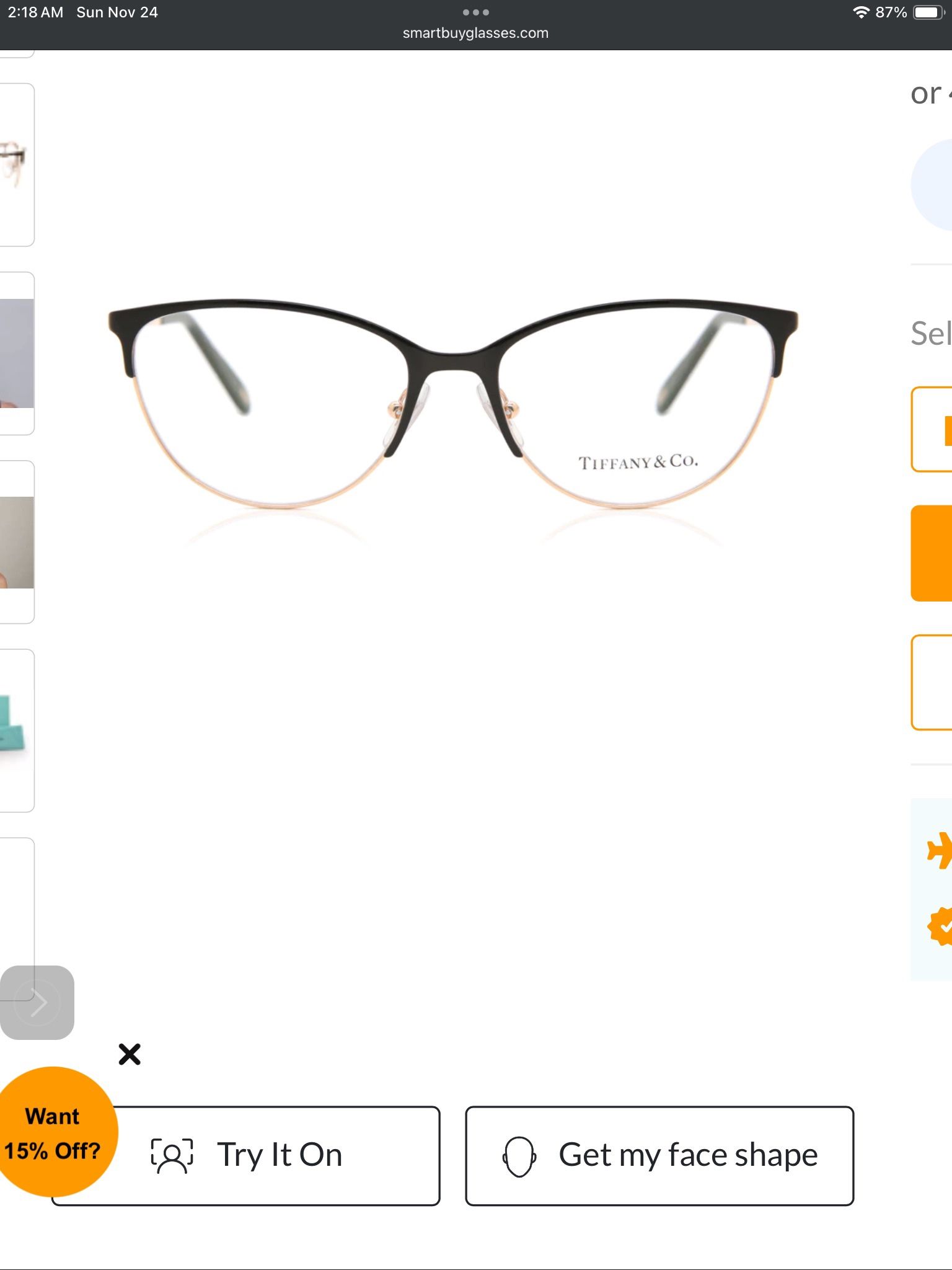 Tiffany & Co Frames With Lenses