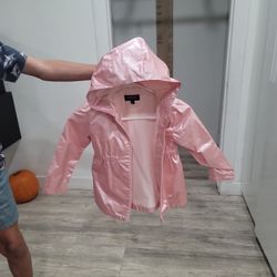 Pink Rain Jacket , Size 5, Girl