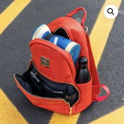 Backpack Red Leather 