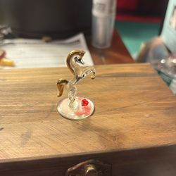 hand-blown glass horse figurine.