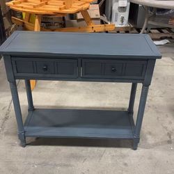 Assembled New Bathroom Console Table Sideboard Wooden Sofa Table with 2 Drawers and Bottom Shelf