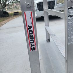 Sturdy Ladder ‼️140 Series Aluminum Sawhorse Ladder Flat-Top 300 lb Rated - 4'