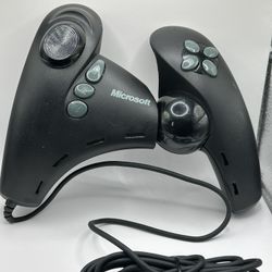Microsoft Sidewinder Dual Strike USB Black Game Controller FPS, Tested & Works