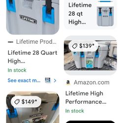 Lifetime Cooler 28 Gallon !! Great For Camping!! 