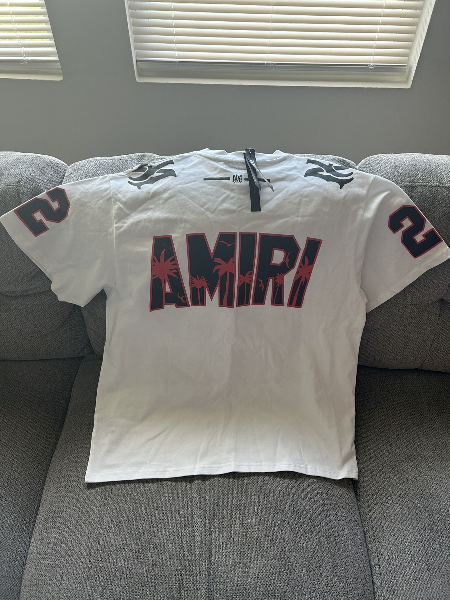 WHITE AMIRI DESIGNER T-SHIRT