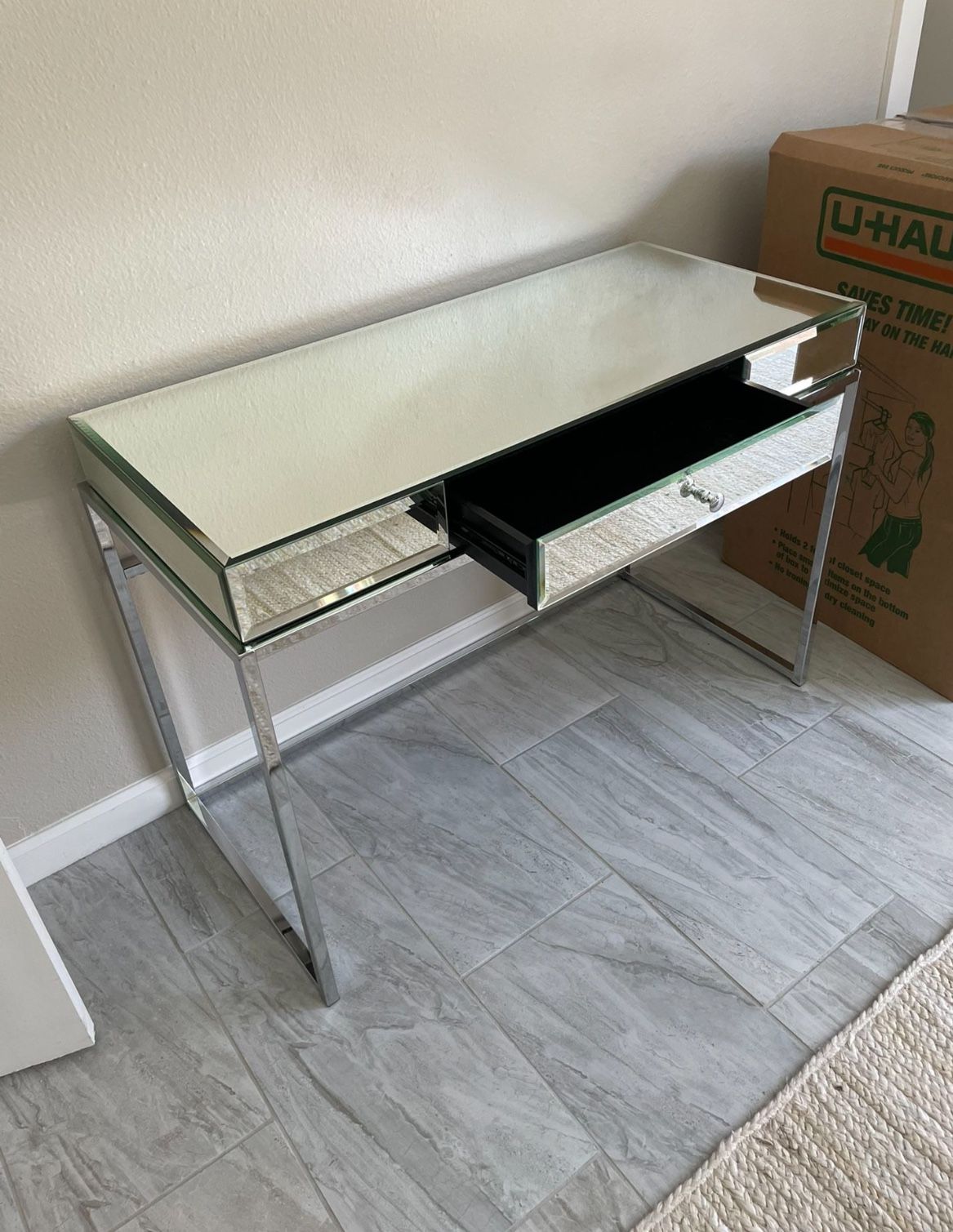 Mirror Glass Desk / Dressing Table 