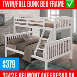 Solid Wood Bunk Bed Twin Over Full 