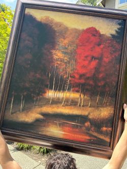 Framed Canvas Vermillion Meadow by Robert Stiffolino