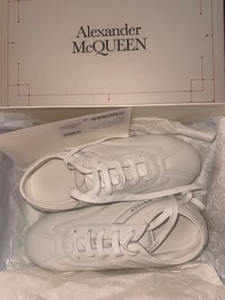White Leather Men’s Alexander Mcqueen Low Boxer Trainers