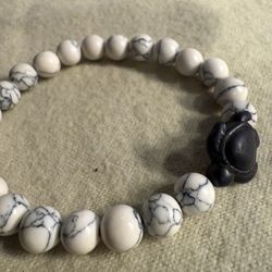 Turtle Beaded White Bracelet