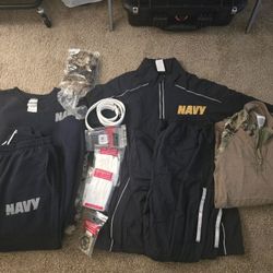 US NAVY Physical Training Set/ Also Sweats & Frog Top Lot 