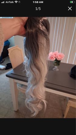 Gray wig