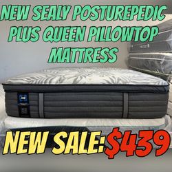 NEW SEALY POSTUREPEDIC PLUS QUEEN PILLOWTOP MATTRESS 