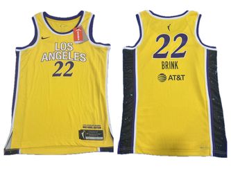 Nike Los Angeles Sparks #22 Brink Yellow Jersey Womens S-2XL $100 Rebel Edition
