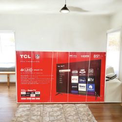 HD365 85” TCL smart 4k Roku led tv Floor Display Model
