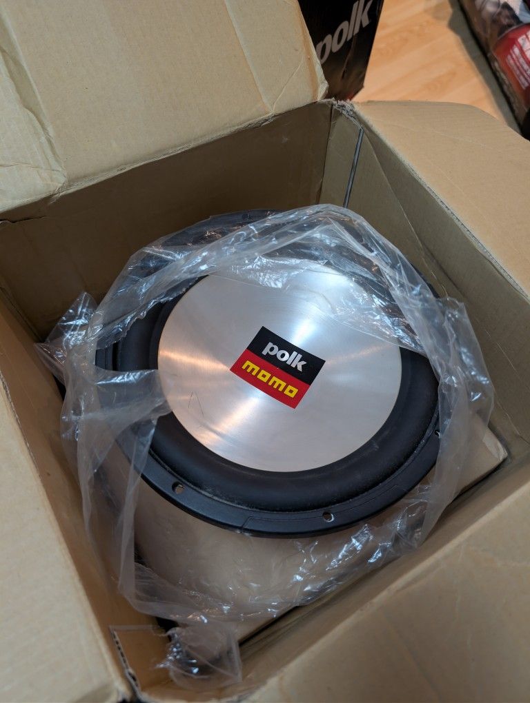 Two (2) NOS Polk MOMO MM2104 10" Championship Subwoofer – Brand New in Box, Never Mounted! 600W Peak / 300W RMS – Ultra Rare!