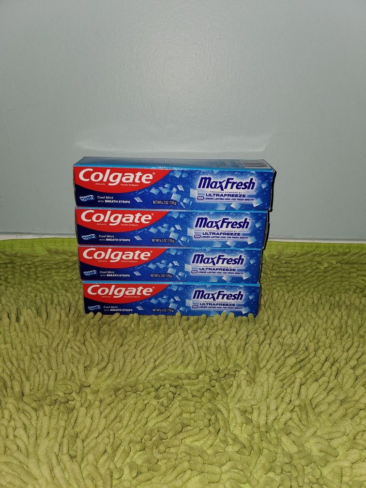 4 Colgate Toothpaste Maxfresh 6.3oz Cool Mint
