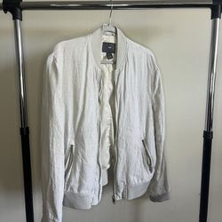 H&M White Bomber jacket