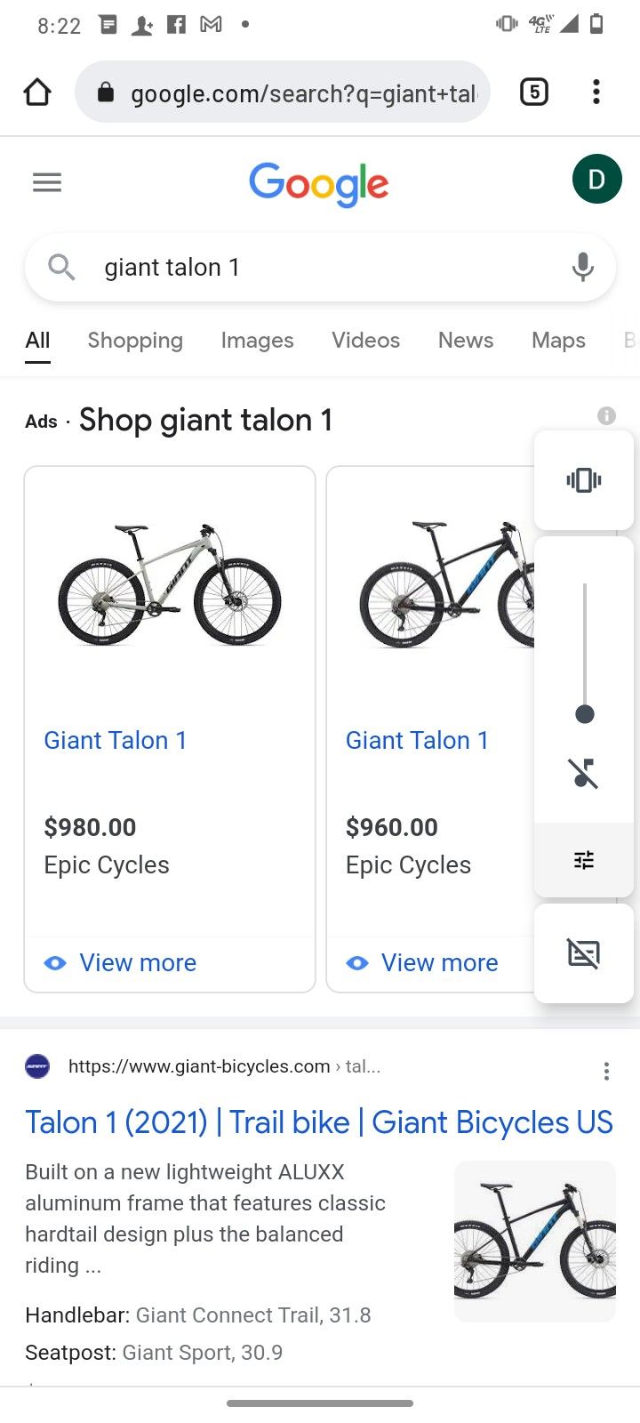 Giant Talon Bike
