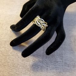 New Beautiful Gold Plated Ring It Really Holds Up I H ave some  .   Size . 9" .