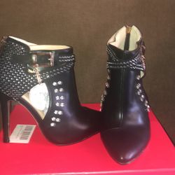 Black High Hill Boots Size 6