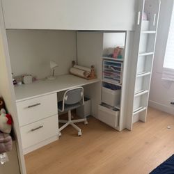 Kids Loft bed with desk and Storage 