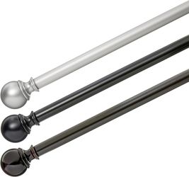 Amazon Basics 72"-144" Adjustable Curtain Rod - Nickel E70