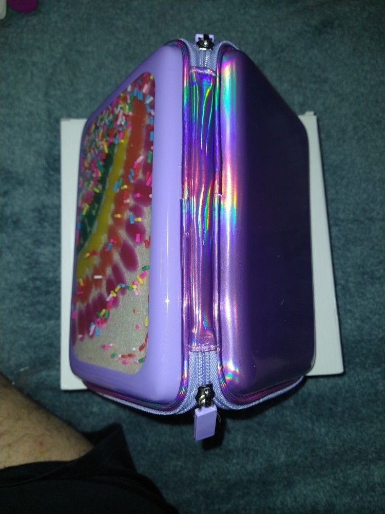 🌈 NEW Justice Tie-Dye Confetti Pencil Case | Silver Glitter | Only $8!