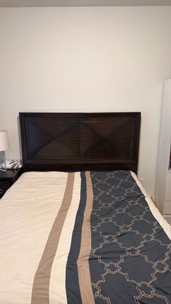 Dark Wood Queen/King Bed Headboard