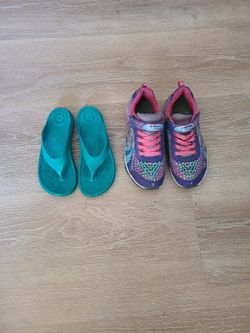 Skechers Snickers and Flip Flops