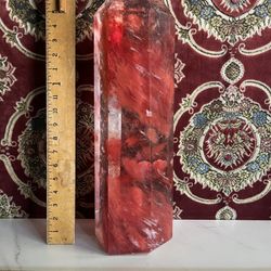Large & Very Heavy Chinese Glass Obelisk 