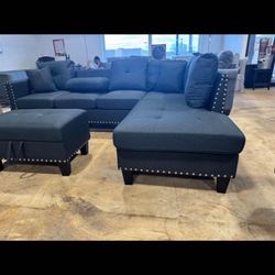 Brand New Sectional With Ottoman 