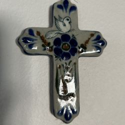 Ceramic Cross Painting Antique