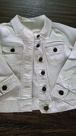 Girls white jean jacket