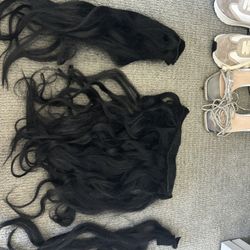 Clip On Black Hair Extensions 