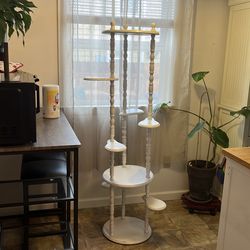 Plant Holder, White Wood