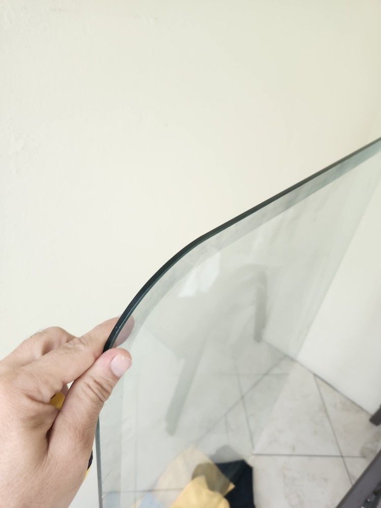 25x50 Inch Quarter Inch Thick Beveled Glass Table Top