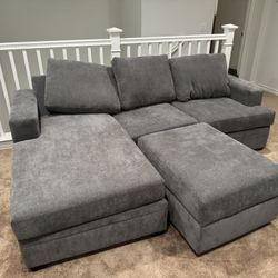 Living Spaces Bonaterra Sofa With Ottoman 