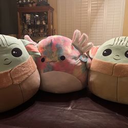 2 Giant Baby Yoda’s  And Tilden Squishmallows