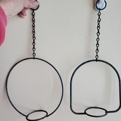 2 Vintage Hanging Candle Holders