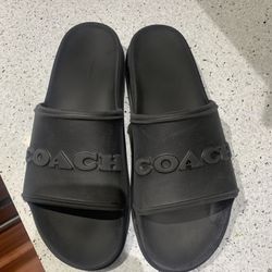 Black coach slides Size 13