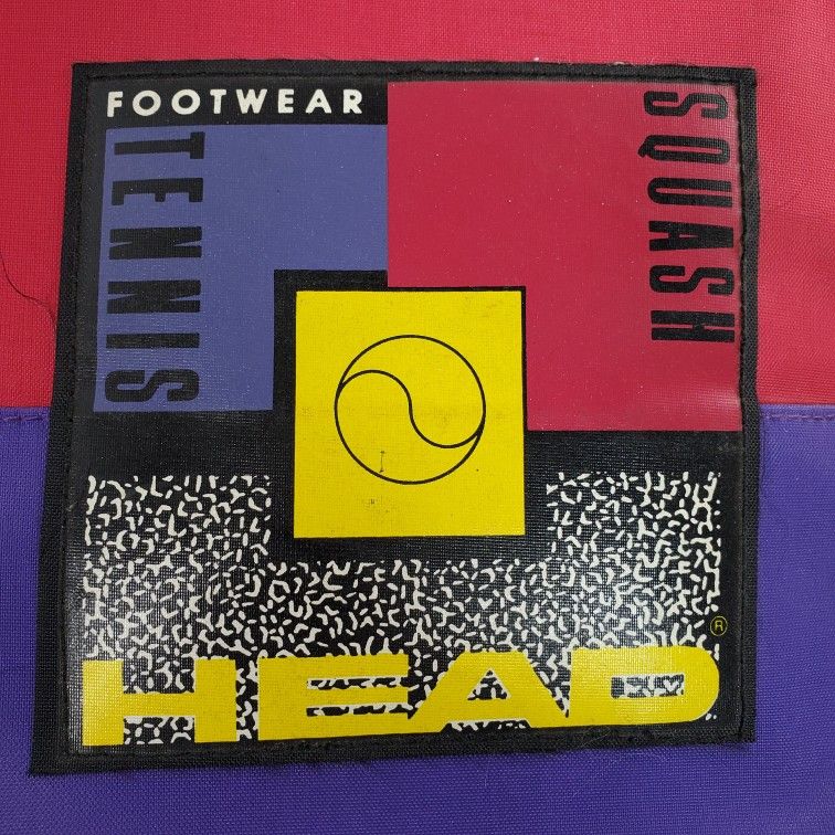 Head Tennis Multiple Rackets 2-3 Carry Bag Flap Closure Fron Pocket Purple Yellow Red