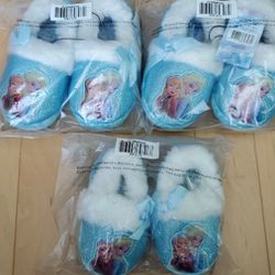 Disney Frozen Elsa Anna Girls/Toddler Plush A-Line Slippers