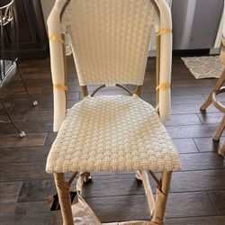 2 White Bar Stools Brand New
