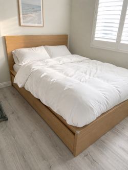 IKEA Malm Full Bed Frame + Sealy Firm Mattress - Like New!