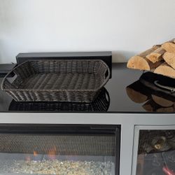 See 8 Pictures Decorative Woven Basket Tray Bandeja decorativa de mimbre Ver 8 Fotos Con Medidas