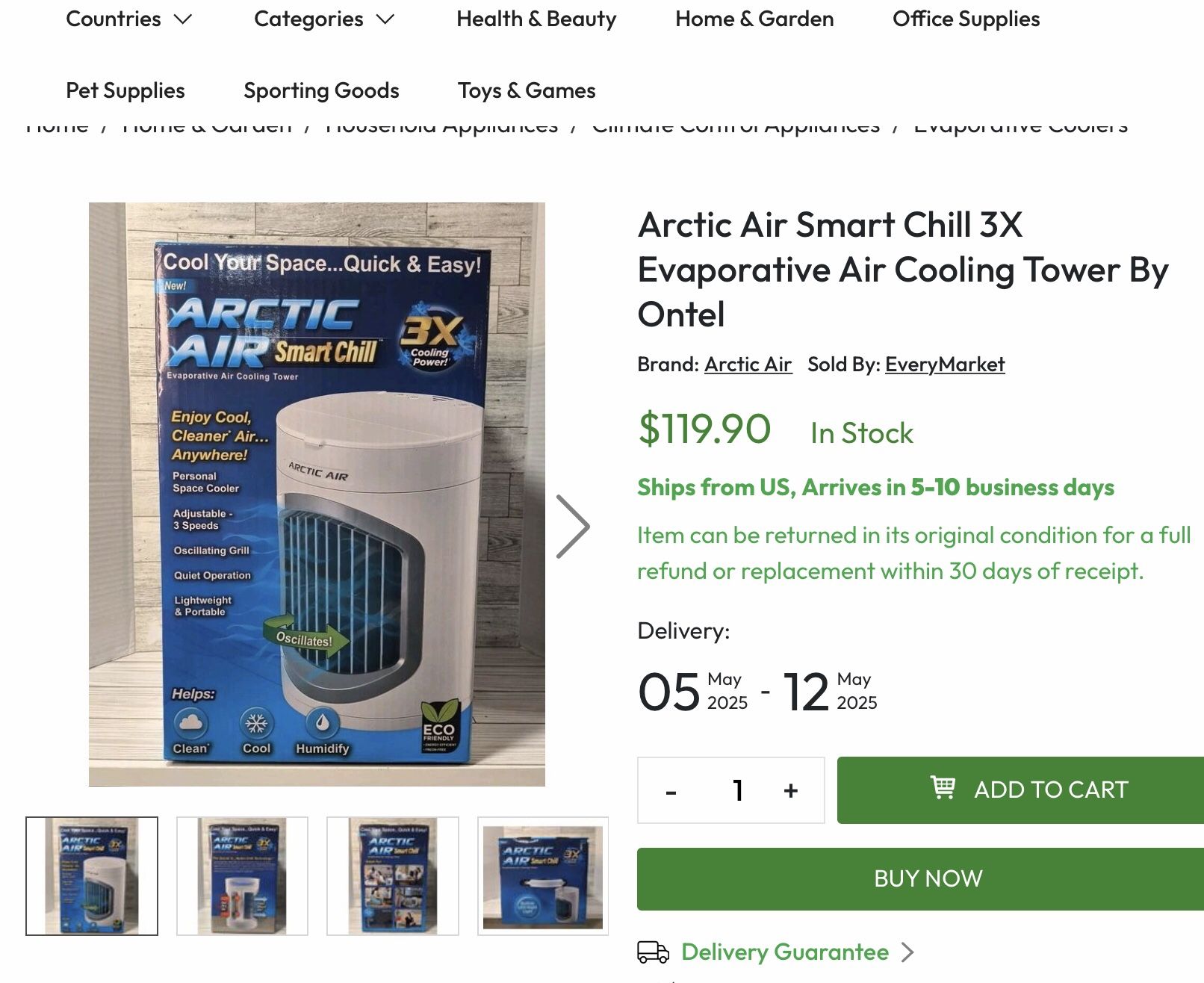 Arctic Air Smart Chill 3X (never Used)