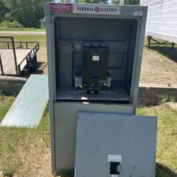 General Electric Breaker + Cabinet 