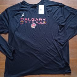 Mens Size 2XLARGE Dinos Football Canadian College University Jordan Shirt New  Black